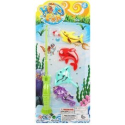 Рыбалка магнитная 4 фигурки + удочка, в ассорт., блистер 						